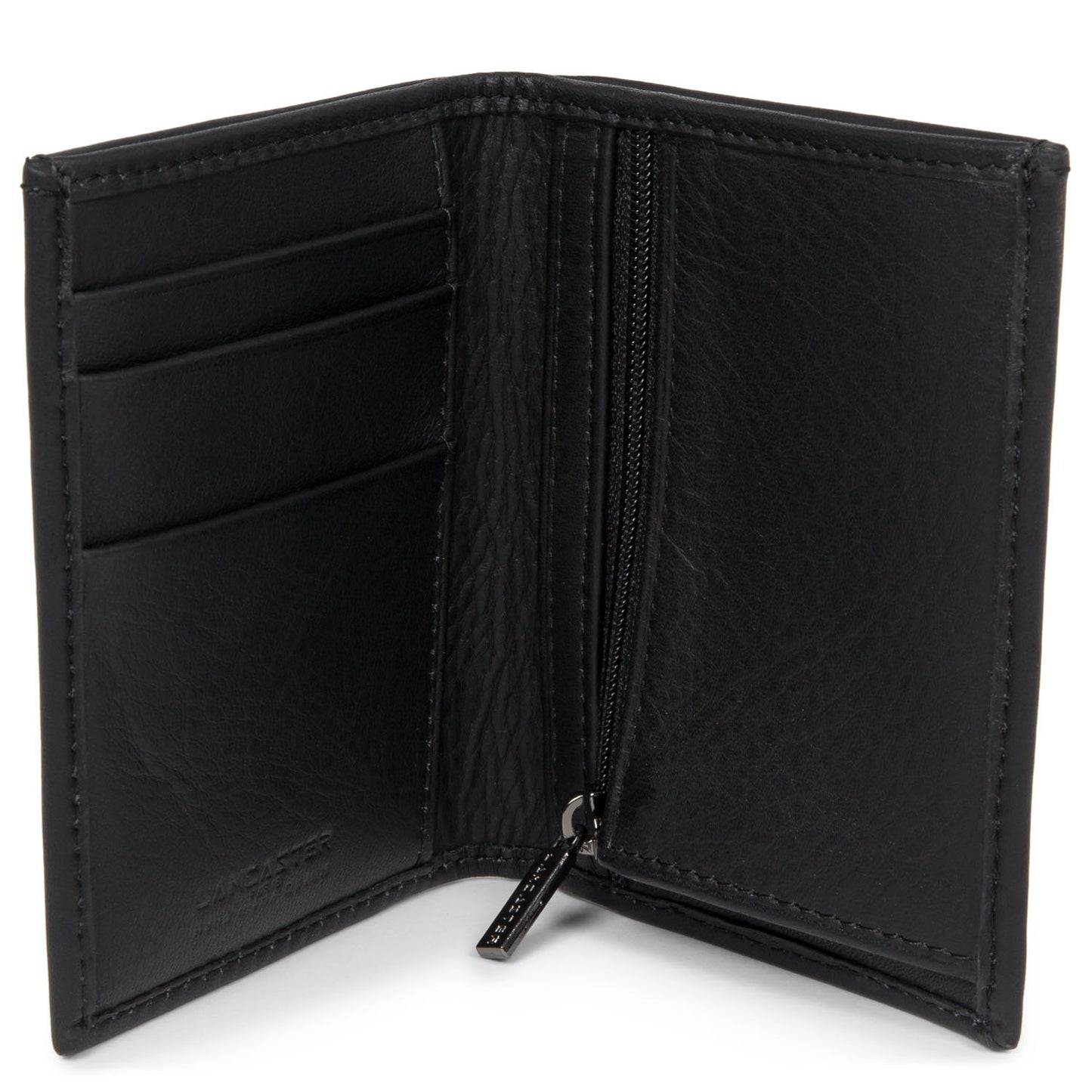 Mini Portefeuille – Cuir Noir – Lancaster Paris