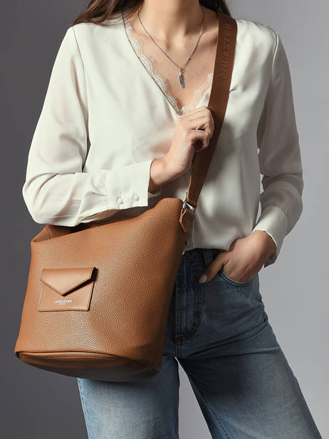 Sac Seau Maya Double KBA Marron – Lancaster Paris