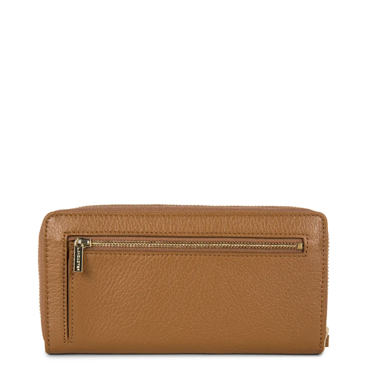 Compagnon Zippé – Cuir Dune Grainé Camel – Lancaster Paris