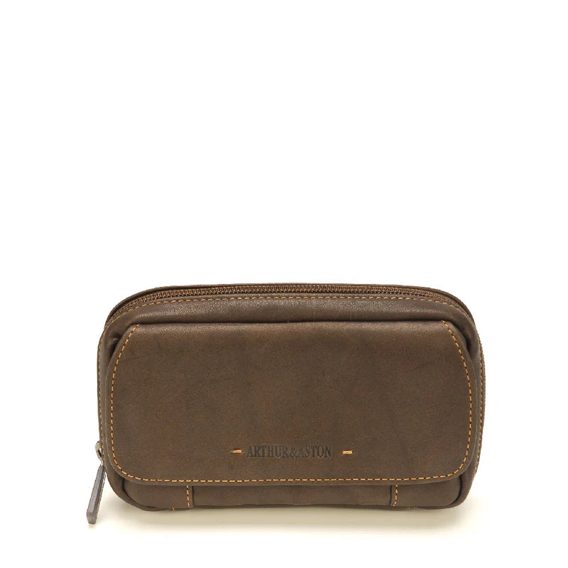 Pochette Ceinture Cuir Arthur & Aston Châtaigne – Réf. 2028