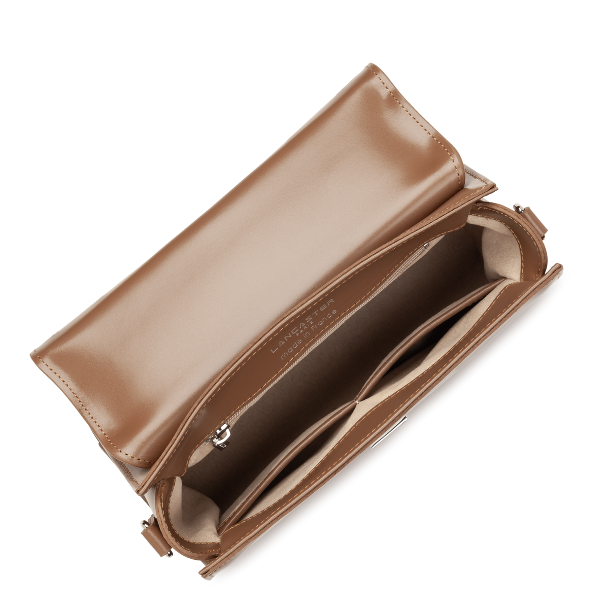 Sac Porte-Mains Suave Even Noisette M – Lancaster Paris