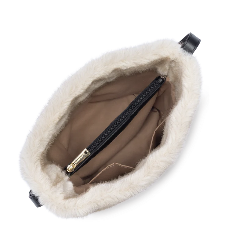 Sac Seau Moumoute Écru & Noir – Lancaster Paris