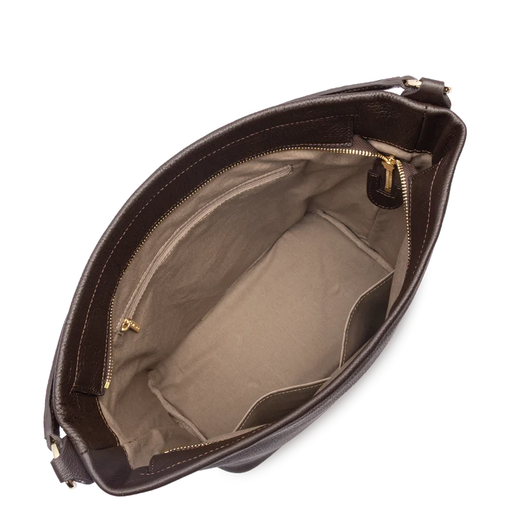 Sac Seau Cuir Dune Marron Foncé L – Lancaster Paris