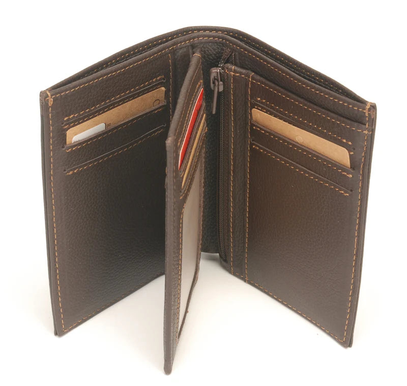 Petit Portefeuille Cuir Foulonné Arthur & Aston Châtaigne