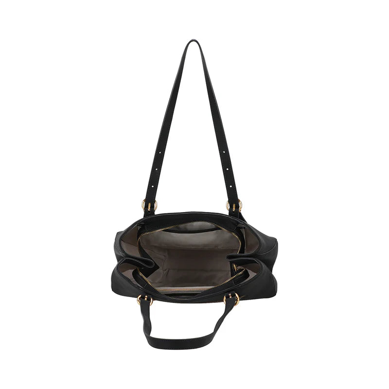 Sac Porté Épaule Croûte de Cuir Arthur & Aston Noir