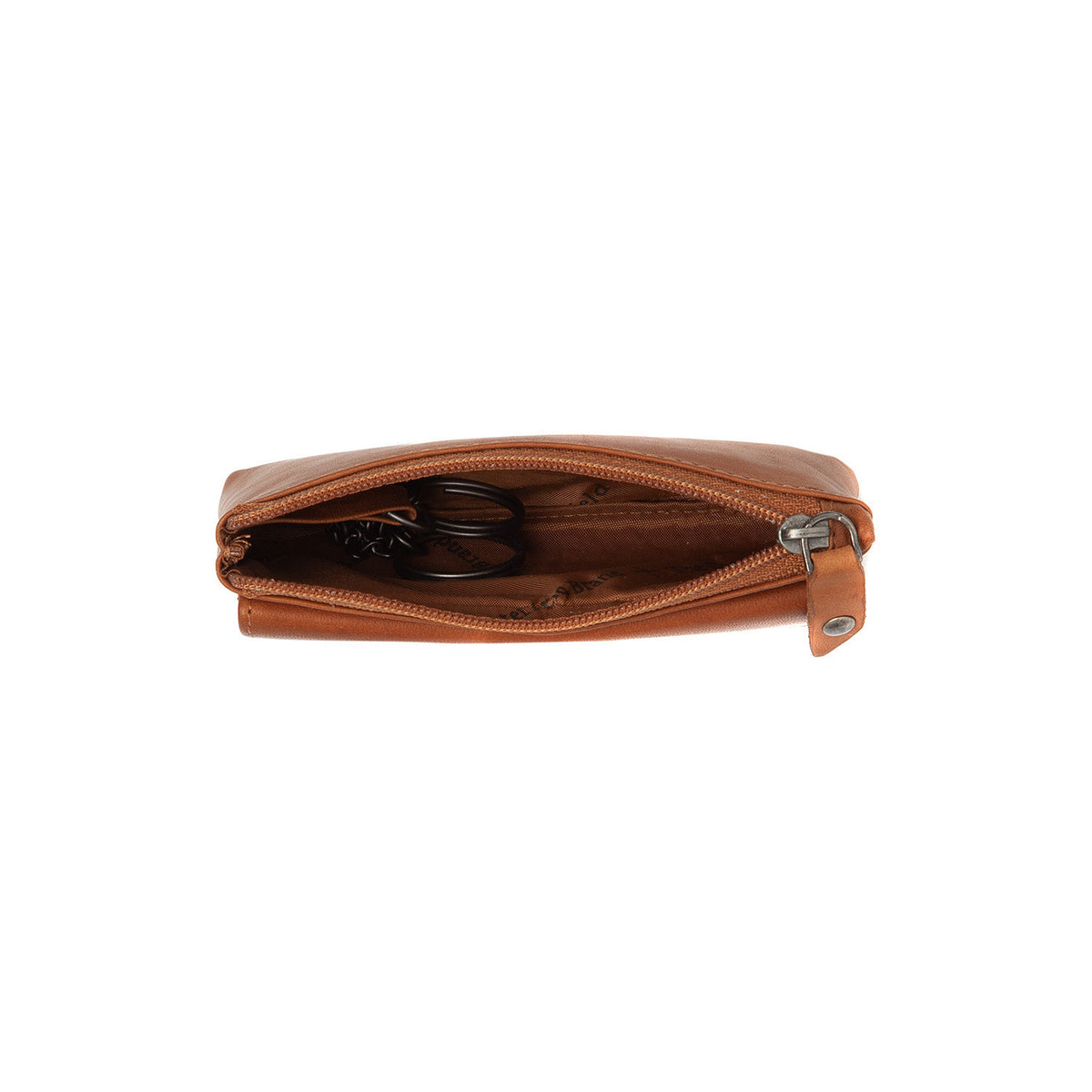 Porte-Monnaie Cuir Chesterfield Violette Cognac