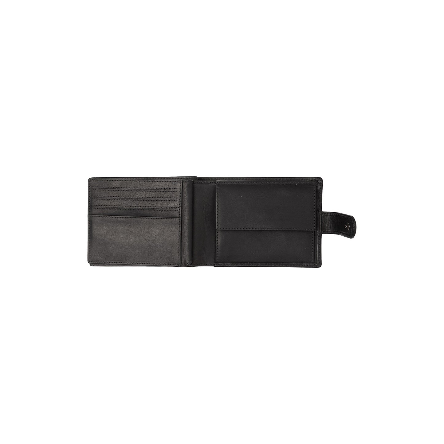 Porte-Cartes Cuir Chesterfield Curtis Noir – Fermeture Pression
