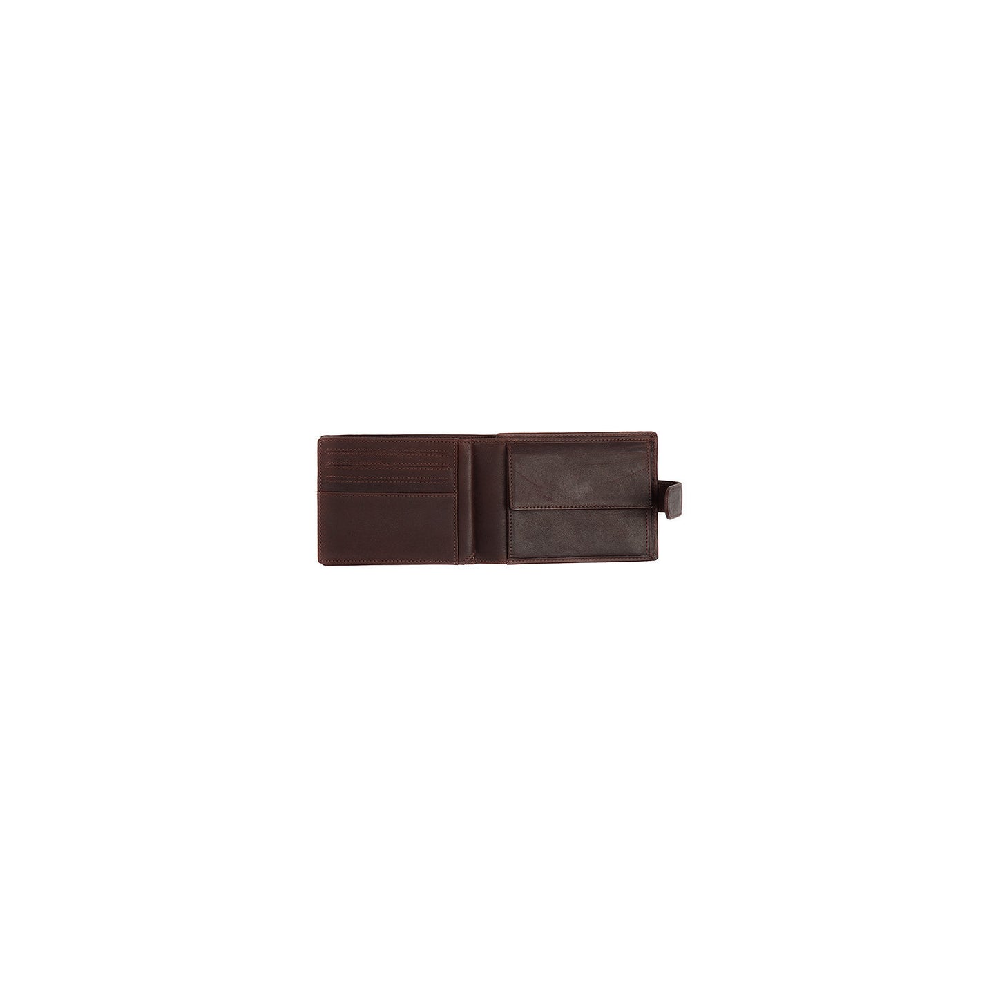 Porte-Cartes Cuir Chesterfield Curtis Marron – Fermeture Pression