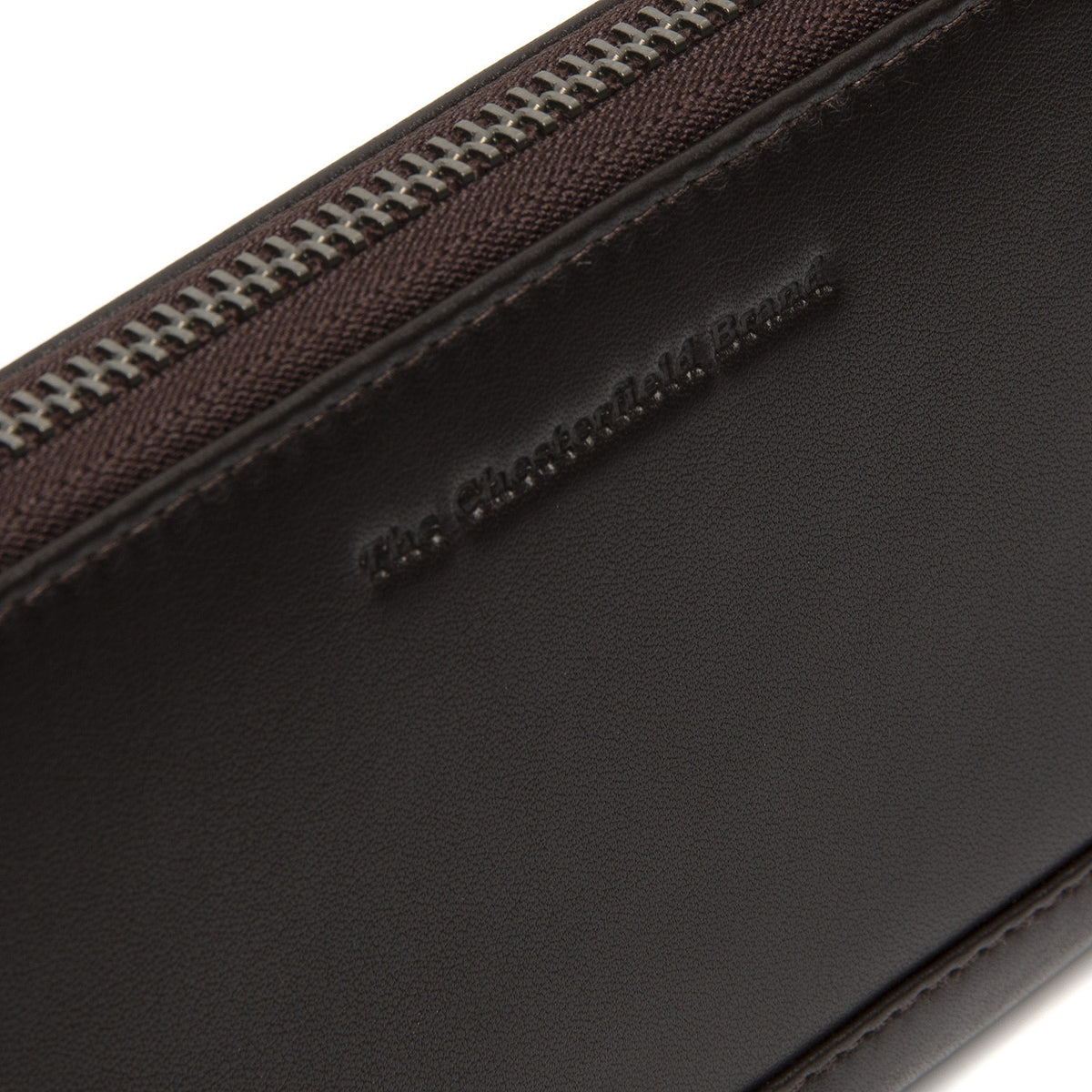 Compagnon Zippé Cuir Chesterfield Cantara Marron