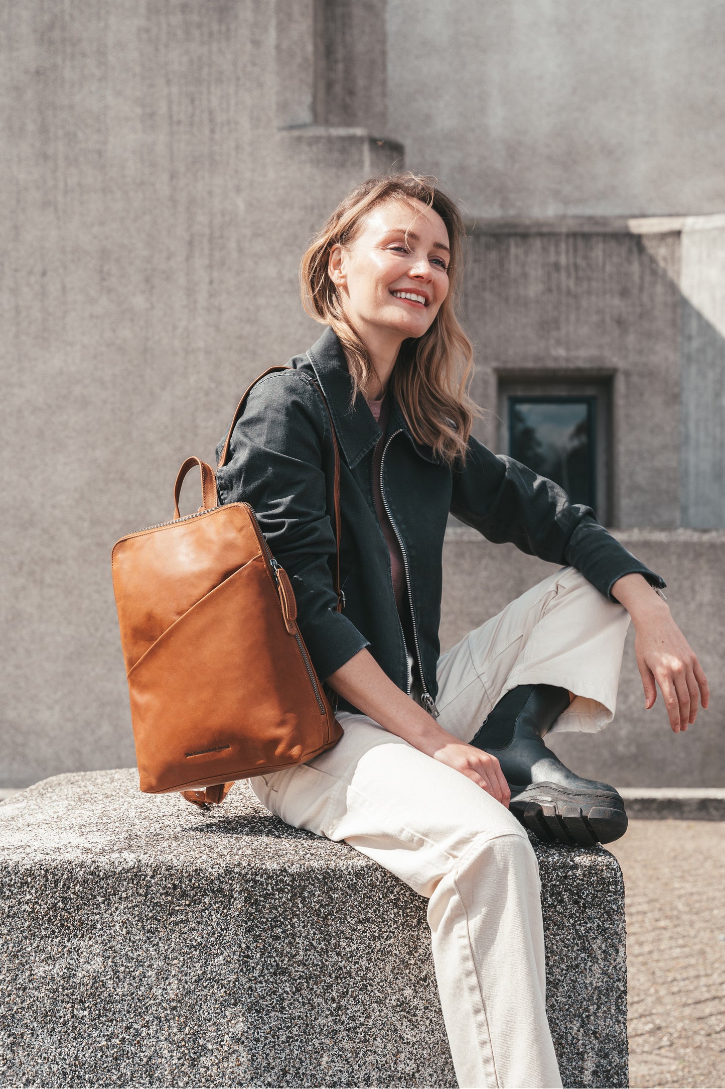 Sac Ă Dos Cuir Chesterfield Amanda Wax Pull Up Cognac