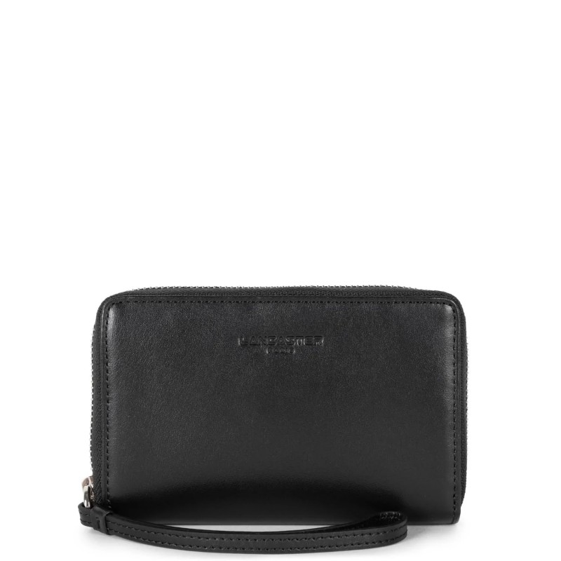 LANCASTER PORTEFEUILLE ZIPPE PARIS CUIR NOIR