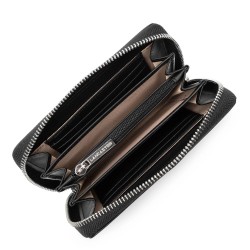 LANCASTER PORTEFEUILLE ZIPPE PARIS CUIR NOIR