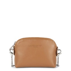LANCASTER PORTE MONNAIE BOURSE PARIS CUIR CAMEL