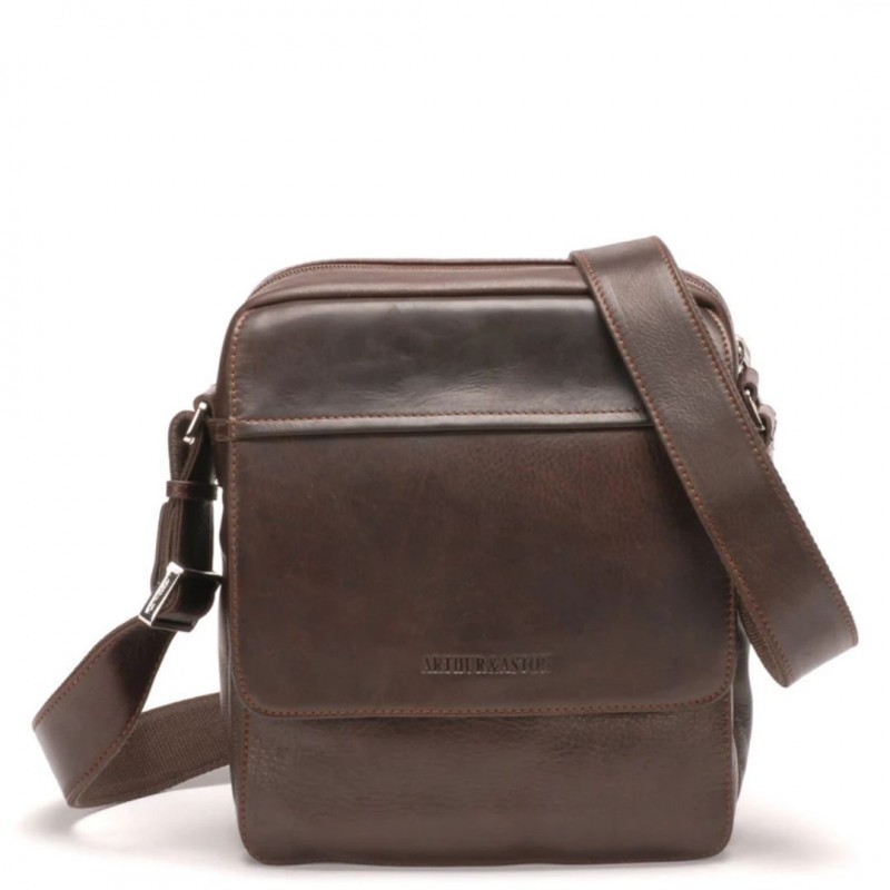 ARTHUR & ASTON PABLO SAC TRAVERS CUIR PLONGÉ