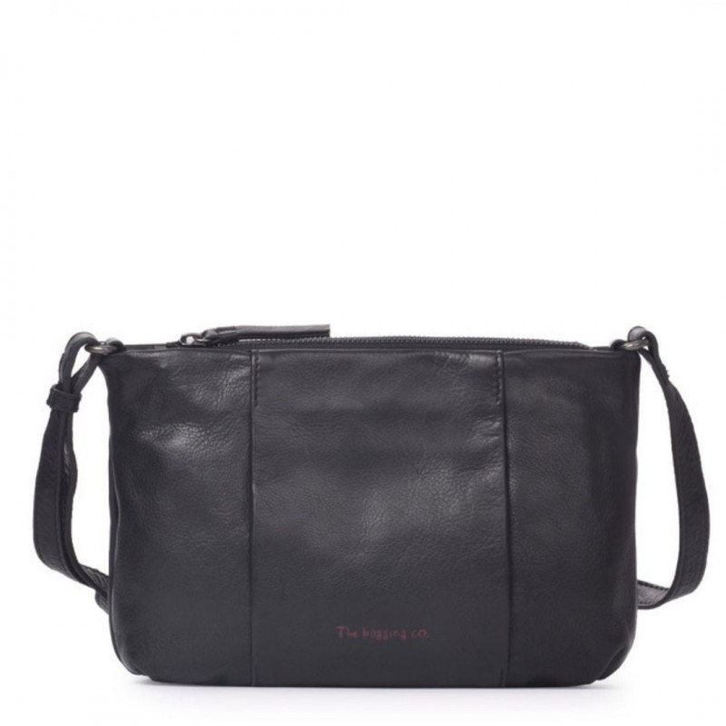 THE BAGGING CO  SAC À BANDOULIÈRE THB SLICE MOYEN EN CUIR LAVÉ