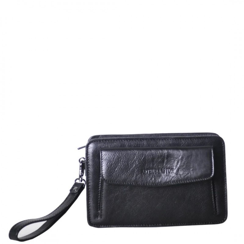 ARTHUR & ASTON POCHETTE GEORGES CUIR VACHETTE