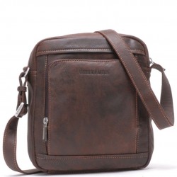 ARTHUR & ASTON CRISTIANO GRAND MODÈLE SACOCHE TRAVERS  CUIR DESTROY