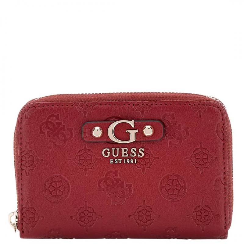 GUESS PORTFEUILLE GERTY LOGO 4G PIVOINE