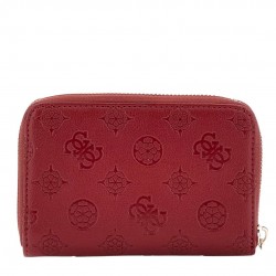 GUESS PORTFEUILLE GERTY LOGO 4G PIVOINE