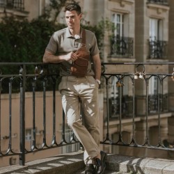 ARTHUR & ASTON OWEN  BODY BAG CUIR