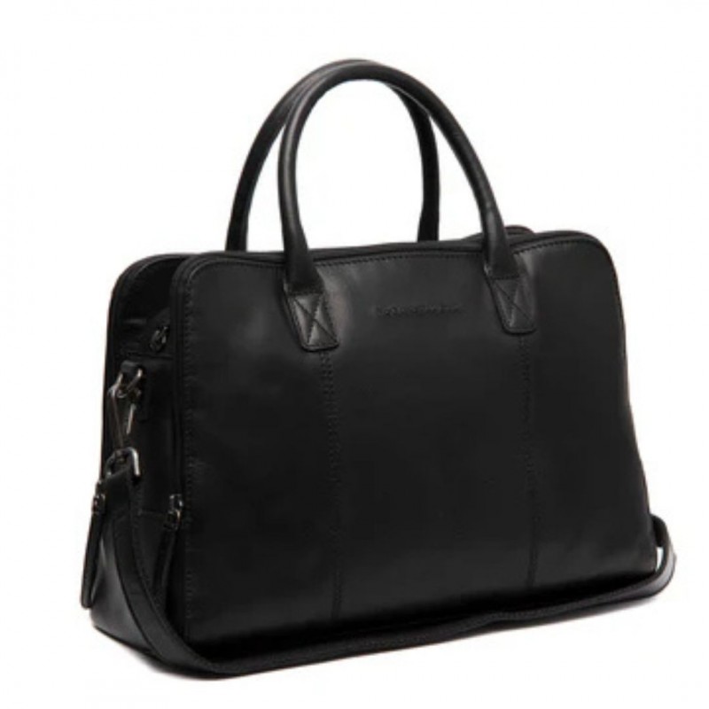 THE CHESTERFIELD BRAND LAYTON  SAC BANDOULIÈRE EN CUIR NOIR