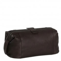 THE CHESTERFIELD BRAND VINCE TROUSSE DE TOILETTE EN CUIR MARRON VINCE