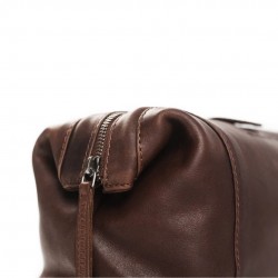 THE CHESTERFIELD BRAND VINCE TROUSSE DE TOILETTE EN CUIR MARRON VINCE