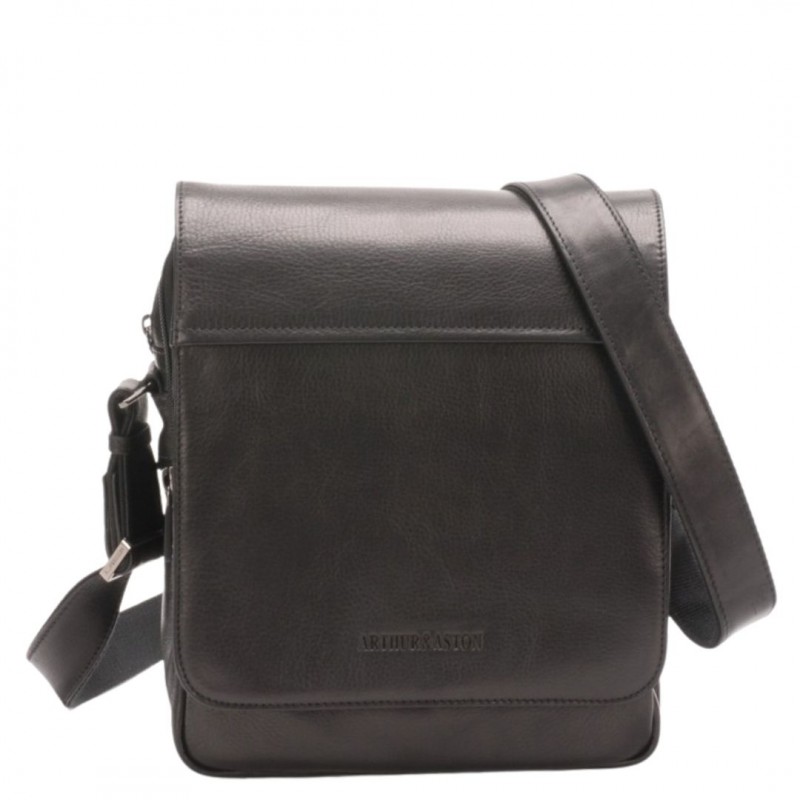 ARTHUR & ASTON PABLO SAC TRAVERS À RABAT CUIR PLONGÉ