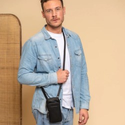 THE CHESTERFIELD BRAND VALDES POCHETTE DE TÉLÉPHONE EN CUIR  CIRÉ