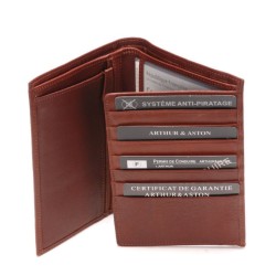 ARTHUR & ASTON PABLO PORTEFEUILLE CUIR PLONGÉ