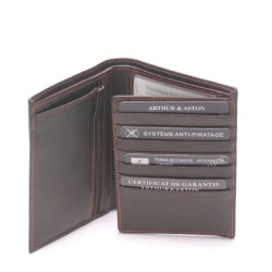 ARTHUR & ASTON PABLO PORTEFEUILLE CUIR PLONGÉ