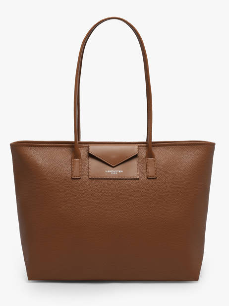 Sac Cabas Mains Zippé Maya Double Marron – Lancaster Paris