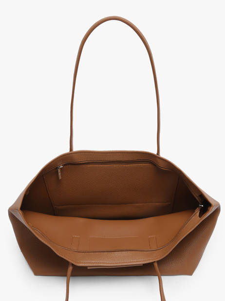 Sac Cabas Mains Zippé Maya Double Marron – Lancaster Paris