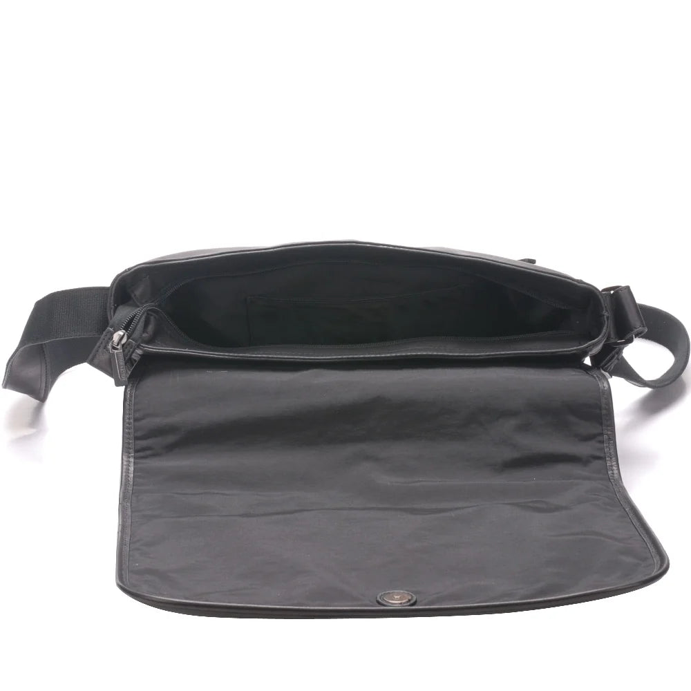 BESACE A RABAT CUIR ARTHUR ET ASTON NOIR