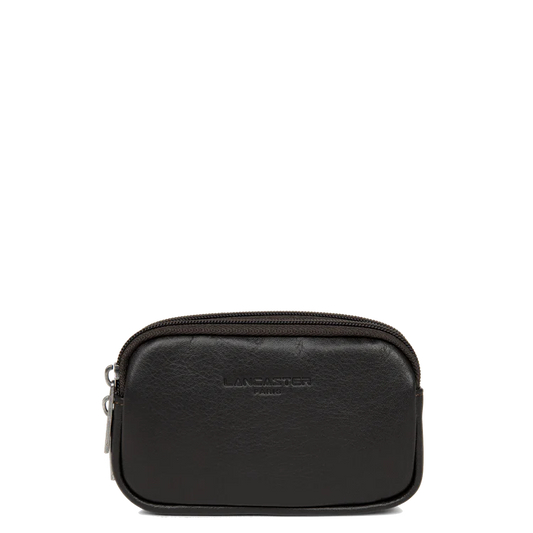 Porte-Monnaie Zippé – Cuir Soft Vintage de Vachette Marron – Lancaster Paris