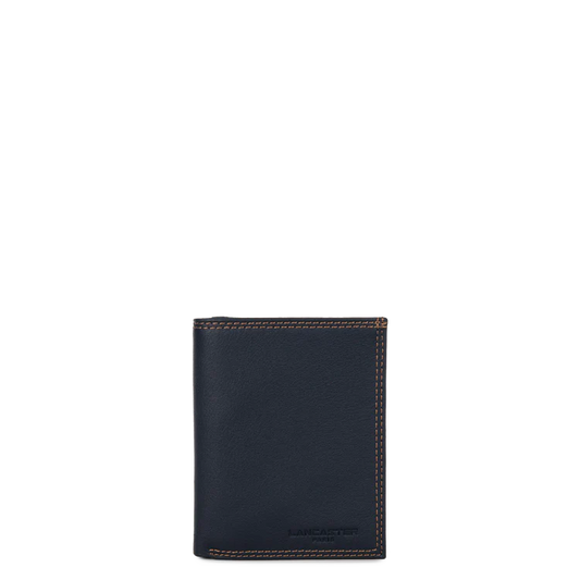 Portefeuille – Cuir Soft Vintage Bleu & Camel – Lancaster Paris