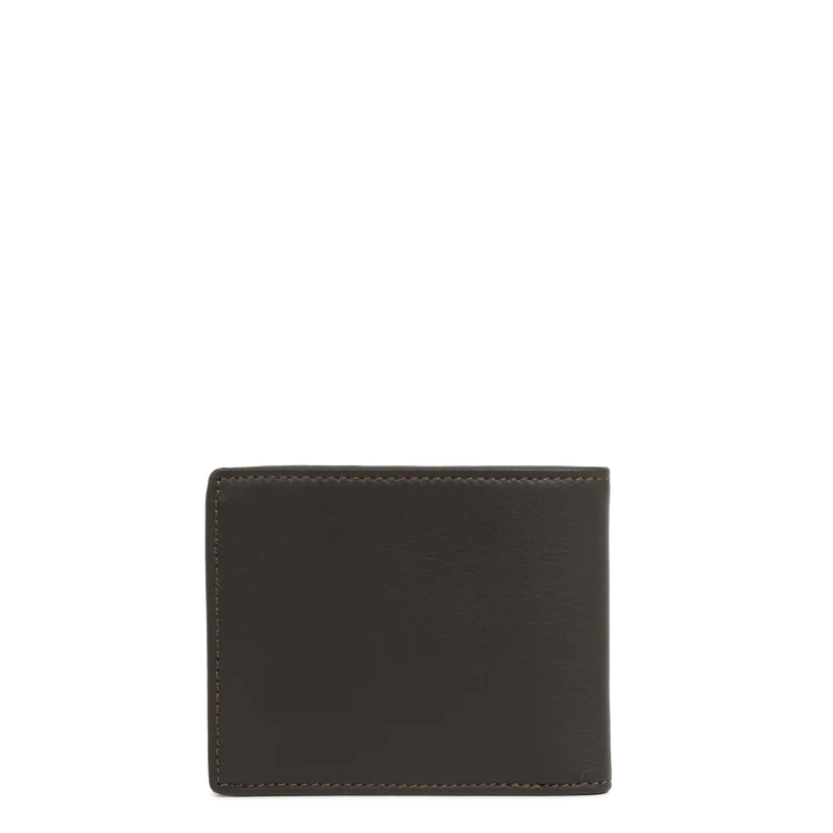 Porte-Cartes & Monnaie Homme – Cuir Soft Vintage Marron – Lancaster Paris