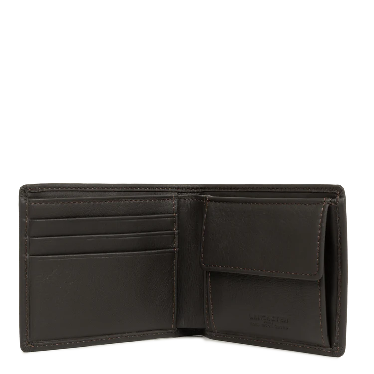 Porte-Cartes & Monnaie Homme – Cuir Soft Vintage Marron – Lancaster Paris