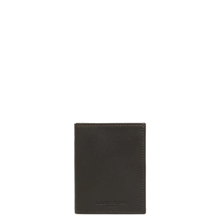 Porte-Cartes & Monnaie Homme – Cuir Soft Vintage Noir – Lancaster Paris