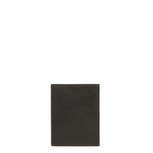 Porte-Cartes & Monnaie Homme – Cuir Soft Vintage Noir – Lancaster Paris
