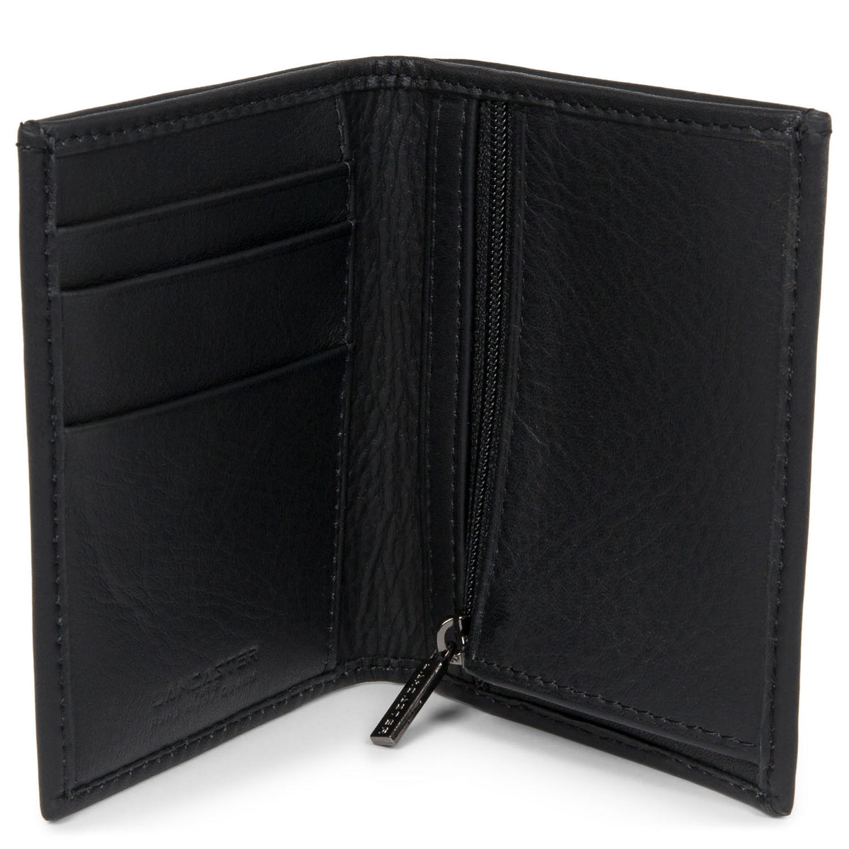 Mini Portefeuille – Cuir Noir – Lancaster Paris
