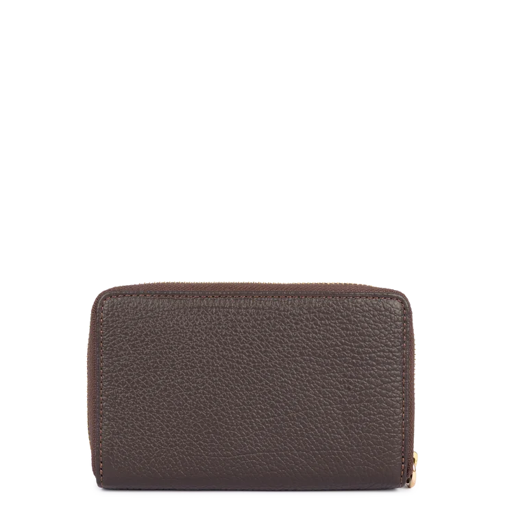 Portefeuille Zippé – Cuir Dune Marron Foncé – Lancaster Paris