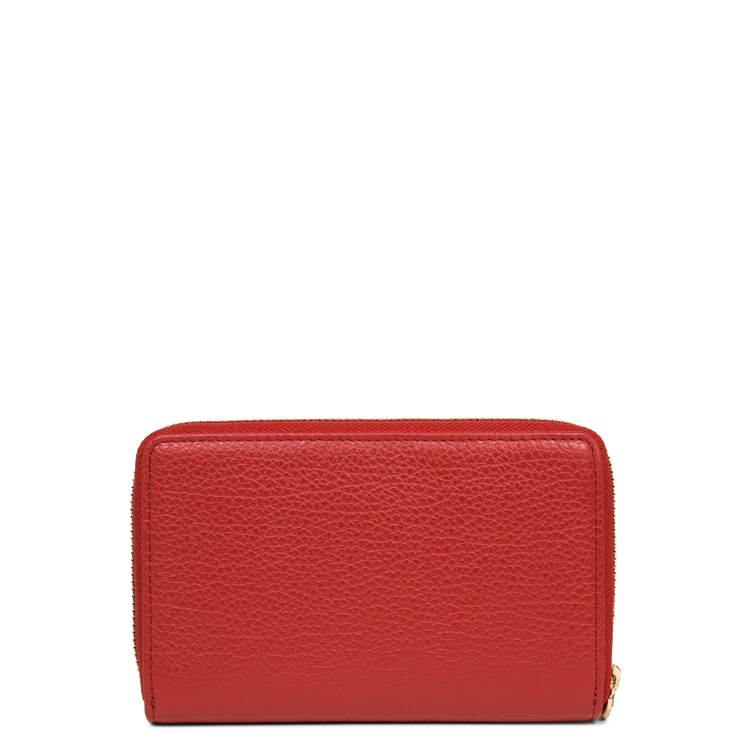 Porte-Monnaie – Cuir Dune Grainé Rouge – Lancaster Paris