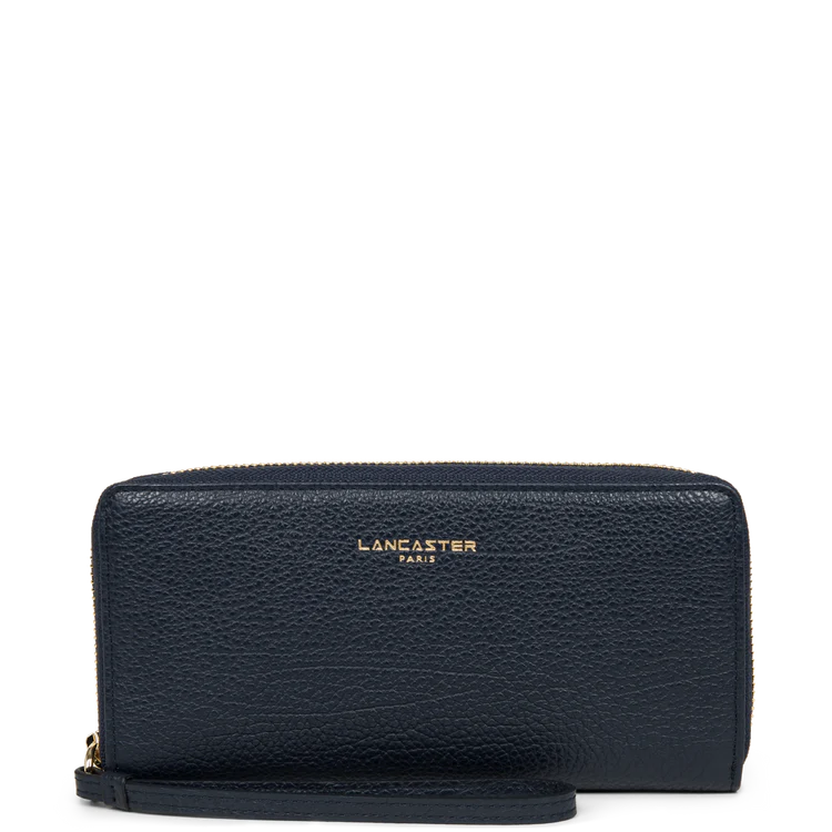 Compagnon Zippé – Cuir Dune Bleu Foncé – Lancaster Paris