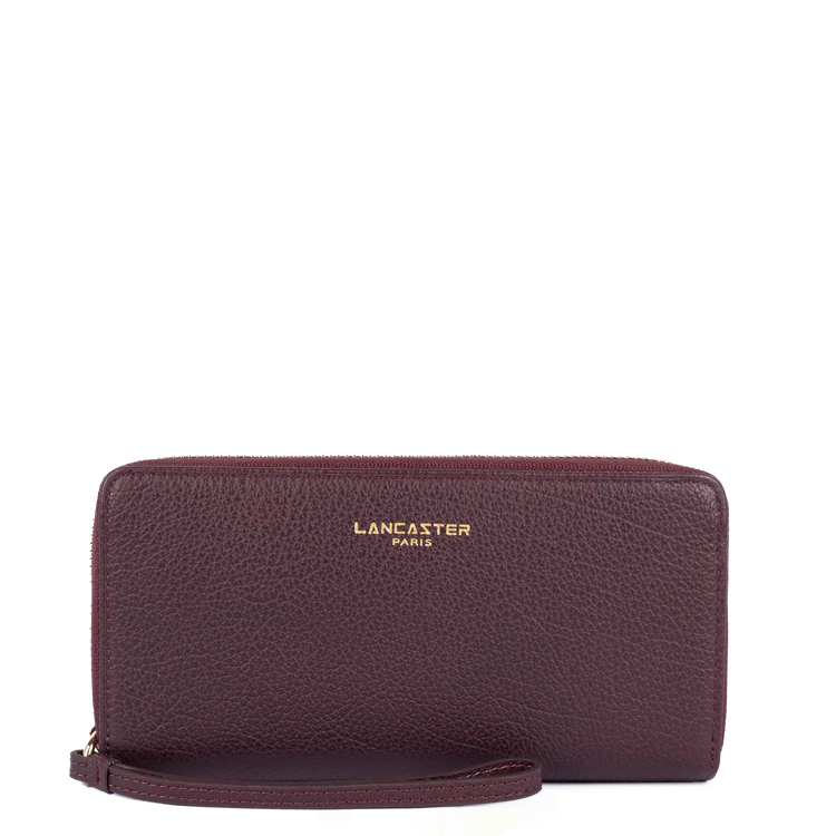 Compagnon Zippé – Cuir Dune Bordeaux Foncé – Lancaster Paris