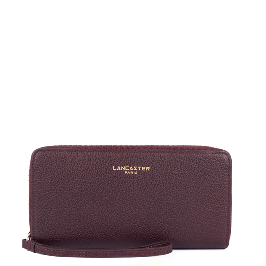 Compagnon Zippé – Cuir Dune Bordeaux Foncé – Lancaster Paris