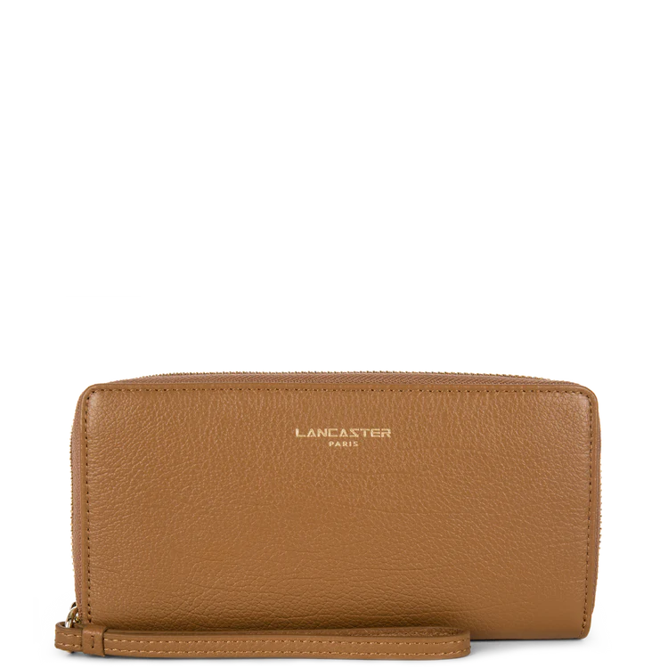 Compagnon Zippé – Cuir Dune Grainé Camel – Lancaster Paris