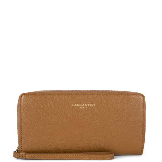 Compagnon Zippé – Cuir Dune Grainé Camel – Lancaster Paris