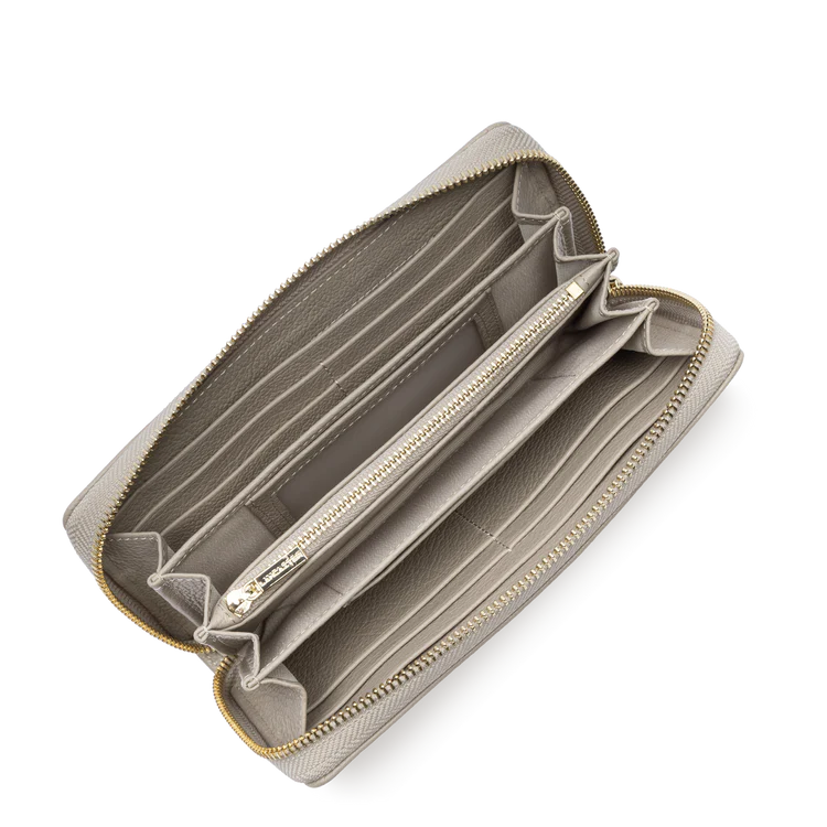 Compagnon Zippé – Cuir Dune Galet – Lancaster Paris