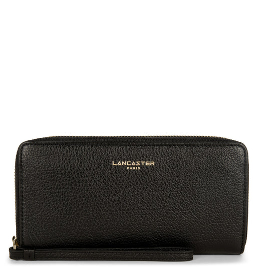 Compagnon Zippé – Cuir Dune Noir – Lancaster Paris